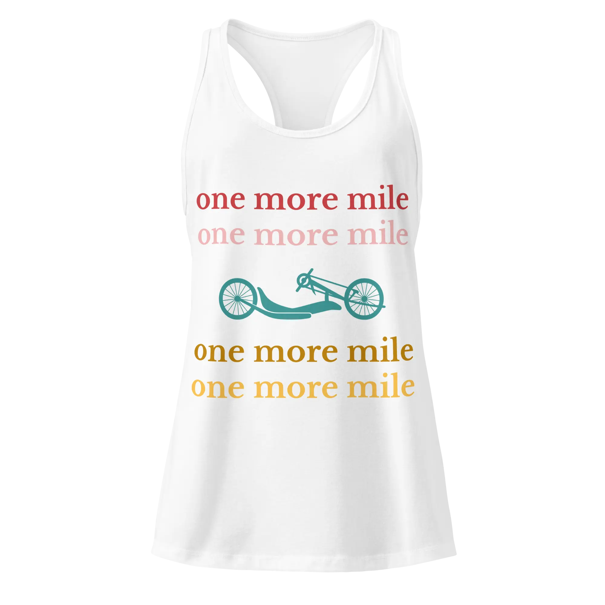One More Mile Handcycling Women’s Racerback Tank | Motivational Cycling Top - Cyclist Hive