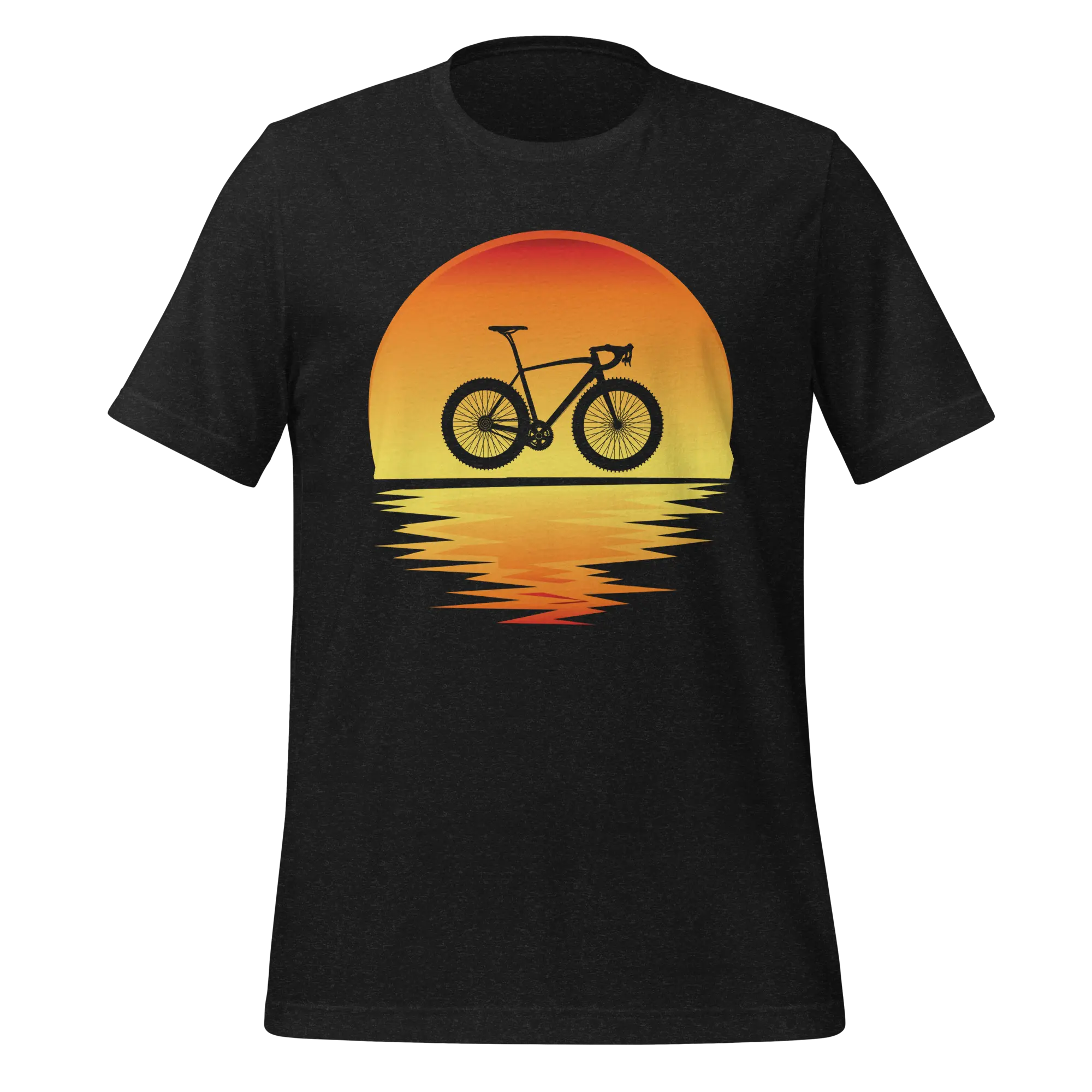 Sunset Bike Silhouette T-Shirt | Cycling Graphic Tee for Riders - Cyclist Hive