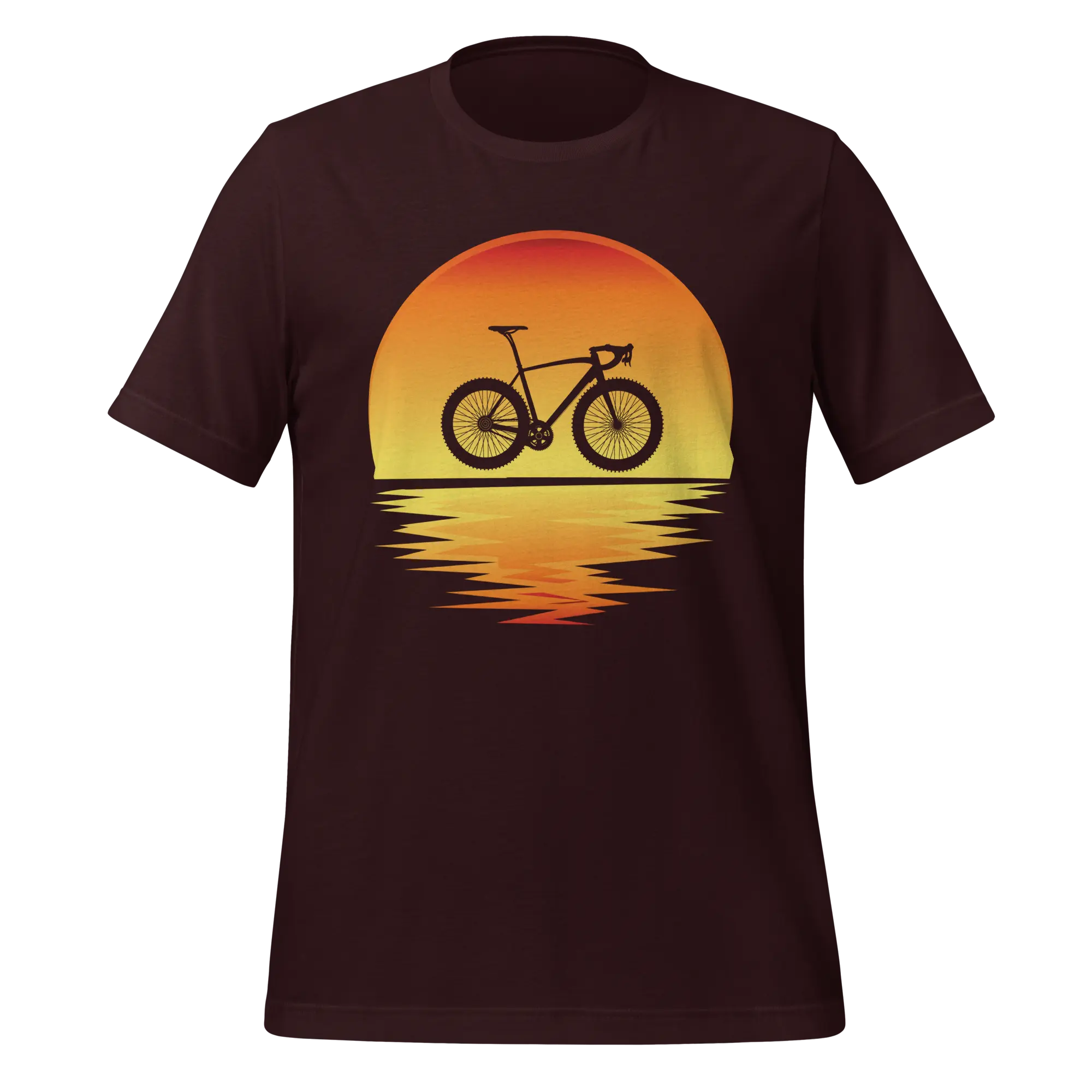 Sunset Bike Silhouette T-Shirt | Cycling Graphic Tee for Riders - Cyclist Hive