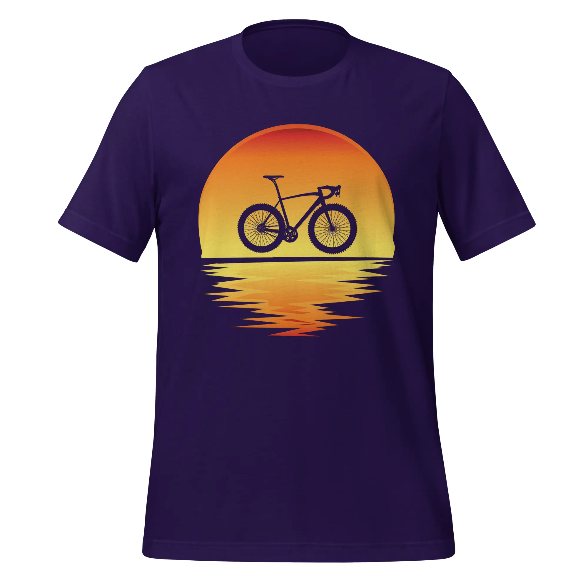 Sunset Bike Silhouette T-Shirt | Cycling Graphic Tee for Riders - Cyclist Hive