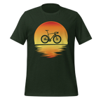 Sunset Bike Silhouette T-Shirt | Cycling Graphic Tee for Riders - Cyclist Hive