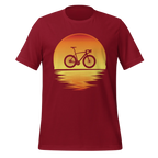 Sunset Bike Silhouette T-Shirt | Cycling Graphic Tee for Riders - Cyclist Hive