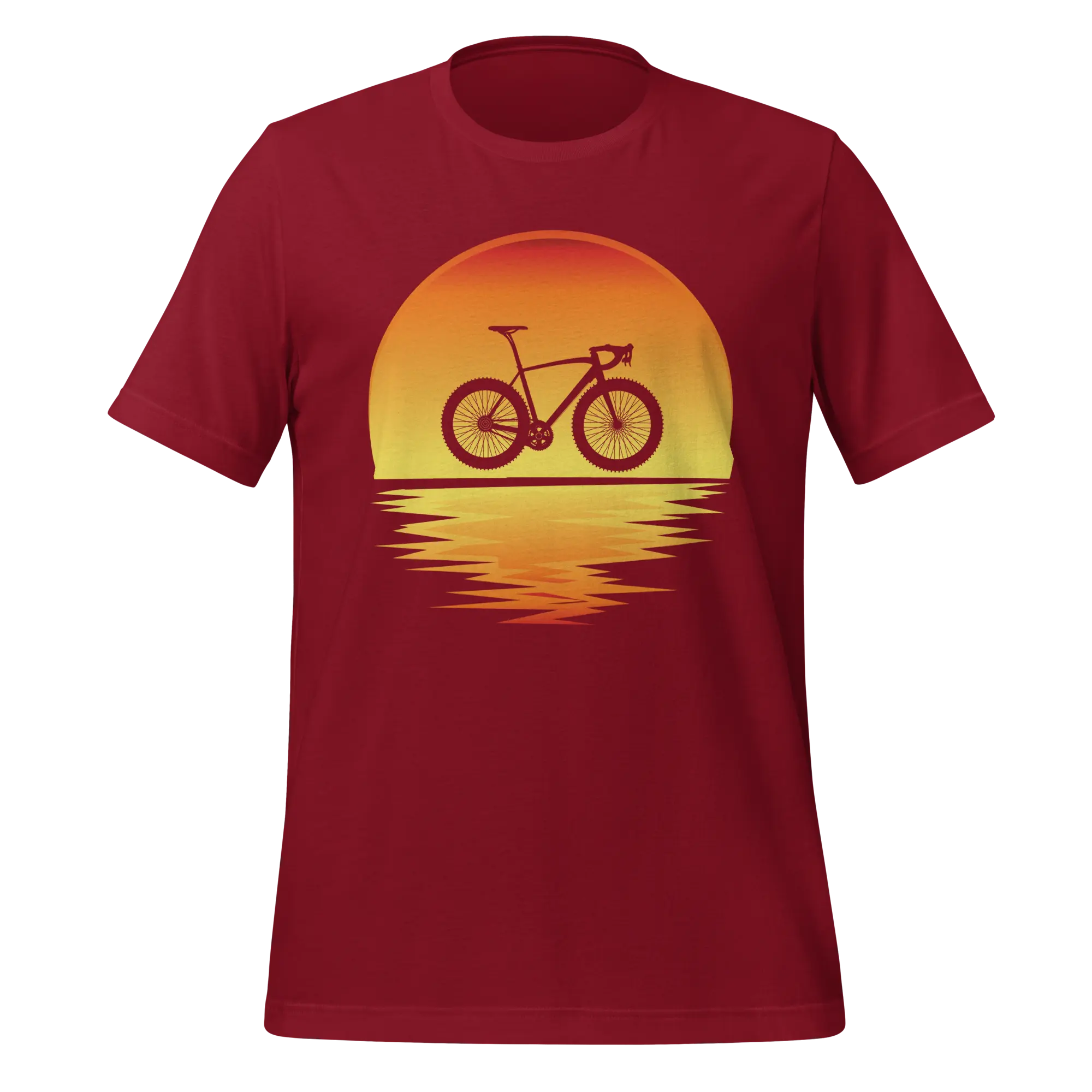 Sunset Bike Silhouette T-Shirt | Cycling Graphic Tee for Riders - Cyclist Hive
