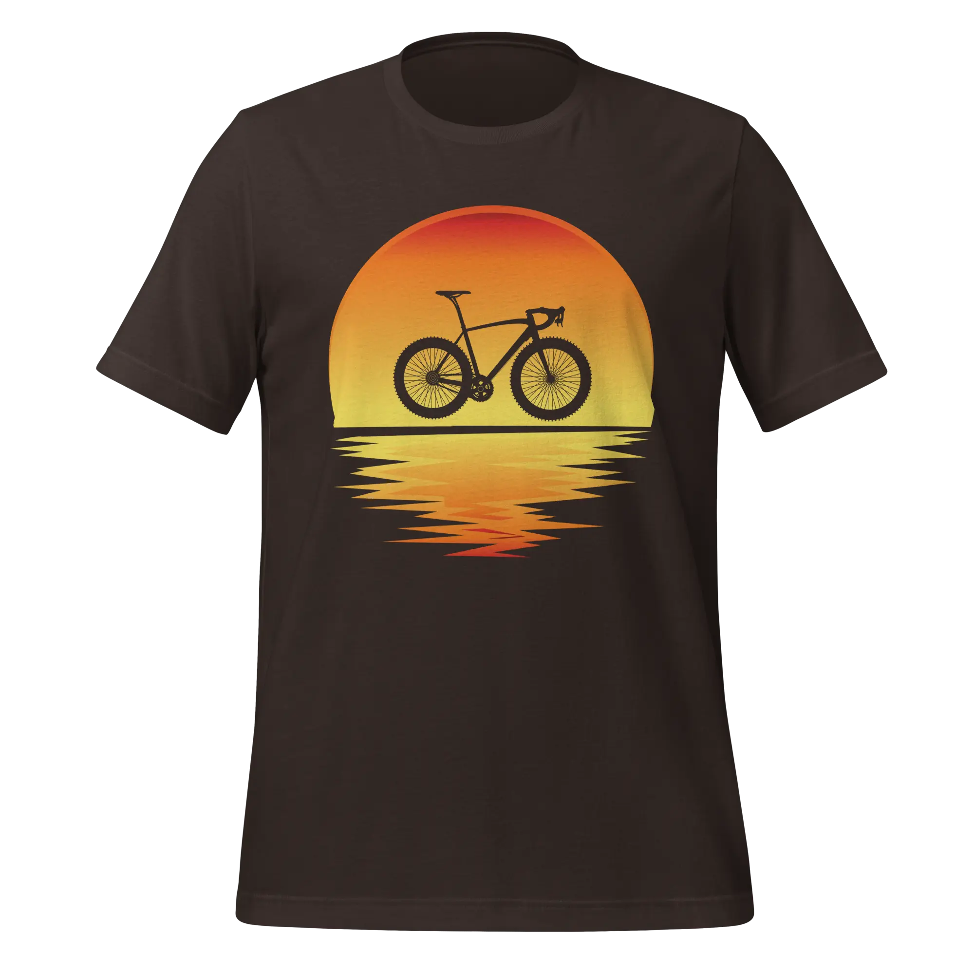 Sunset Bike Silhouette T-Shirt | Cycling Graphic Tee for Riders - Cyclist Hive