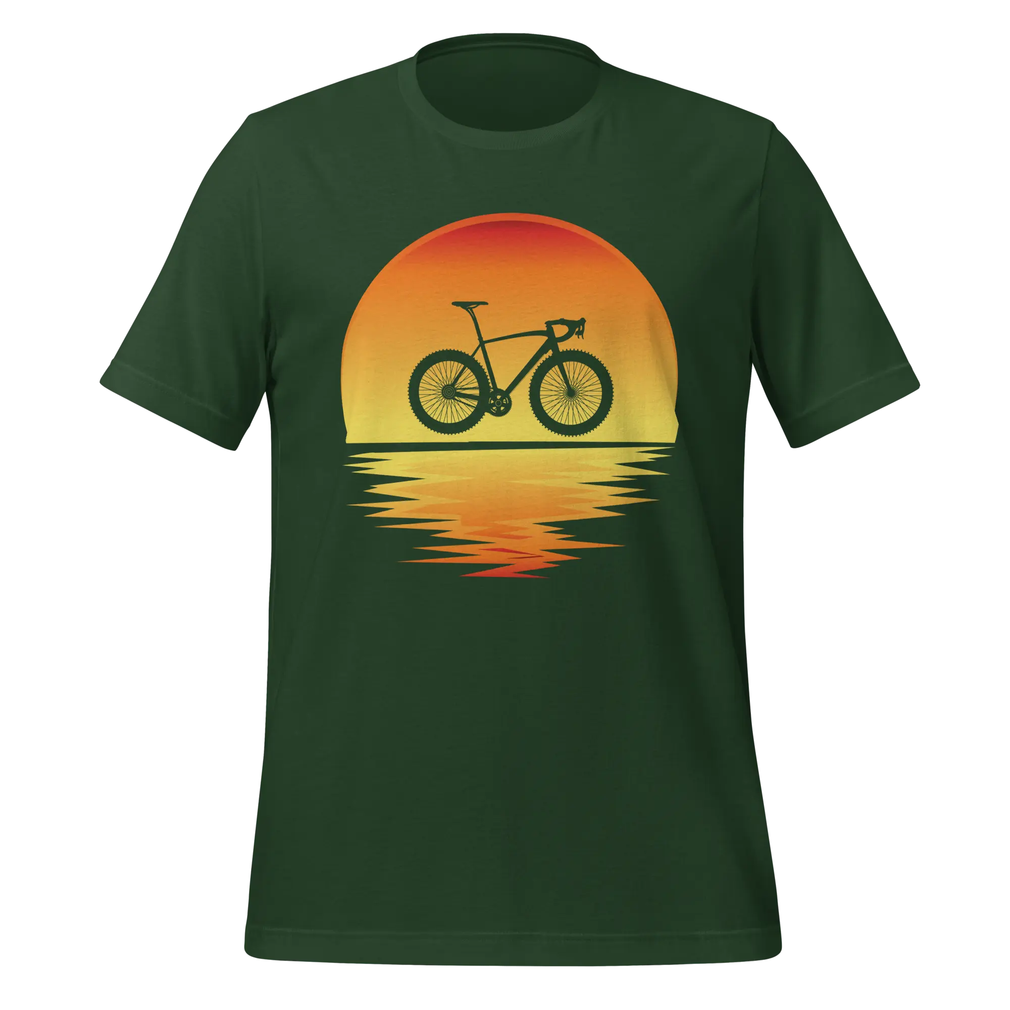 Sunset Bike Silhouette T-Shirt | Cycling Graphic Tee for Riders - Cyclist Hive