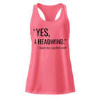 “Yes, A Headwind.” Women’s Racerback Tank Top | Funny Cycling Tank - Cyclist Hive