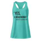 “Yes, A Headwind.” Women’s Racerback Tank Top | Funny Cycling Tank - Cyclist Hive