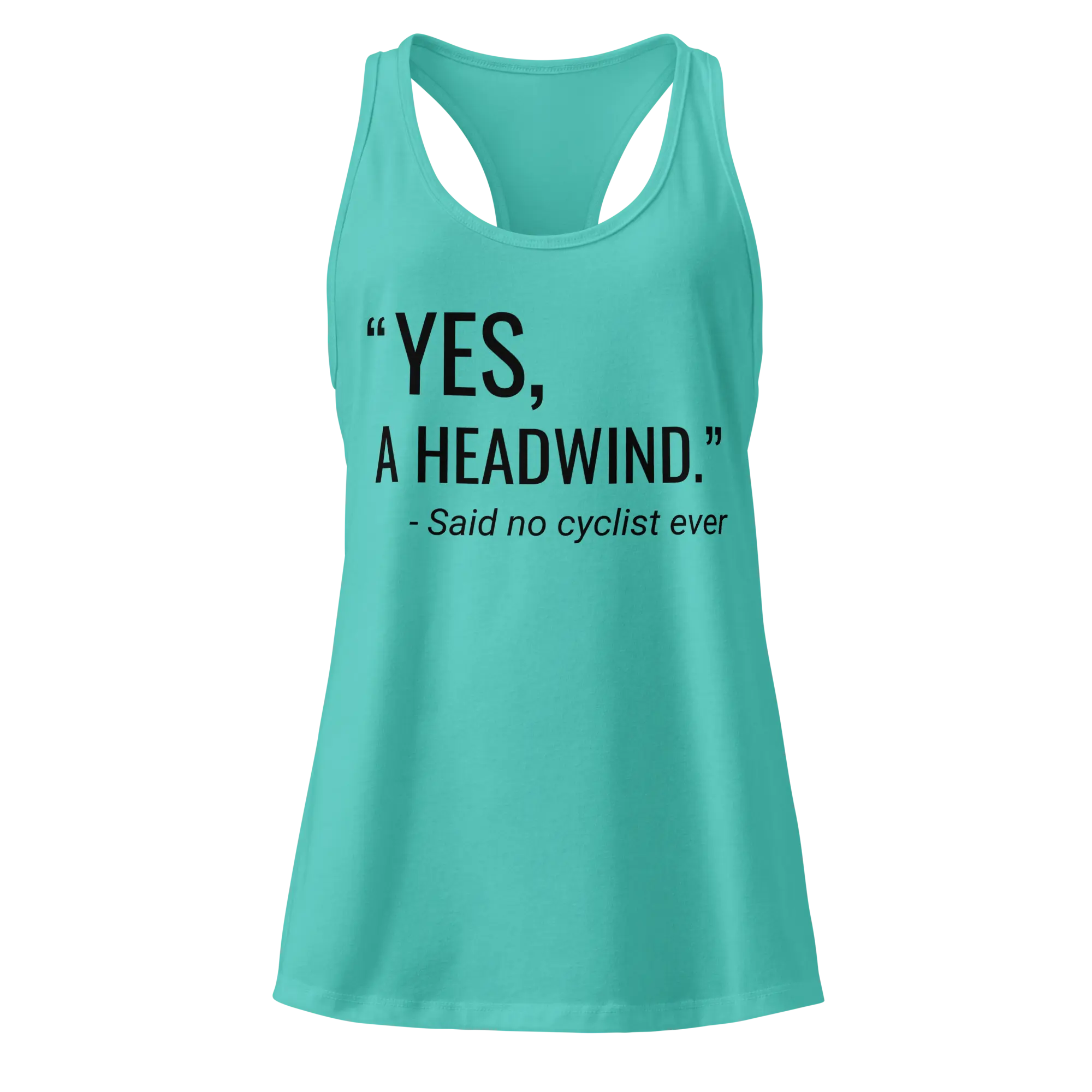 “Yes, A Headwind.” Women’s Racerback Tank Top | Funny Cycling Tank - Cyclist Hive