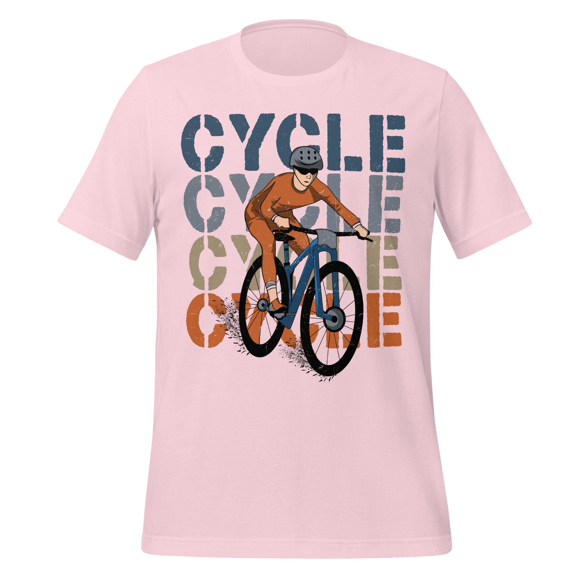 Cycle Retro Block T-Shirt | Vintage Style Bike Rider Tee - Cyclist Hive