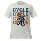 Cycle Retro Block T-Shirt | Vintage Style Bike Rider Tee - Cyclist Hive