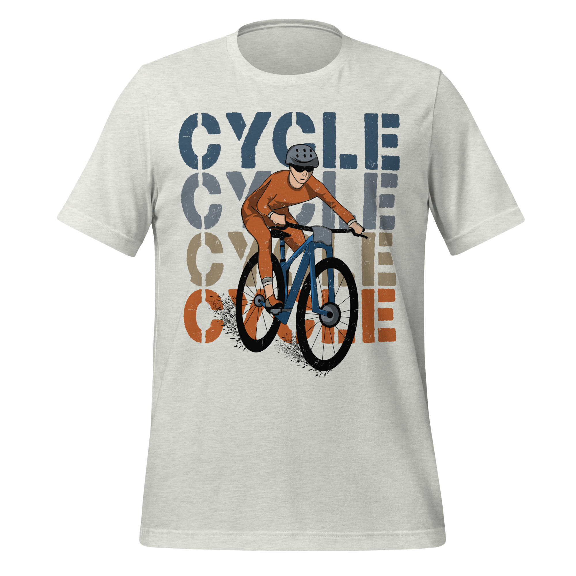 Cycle Retro Block T-Shirt | Vintage Style Bike Rider Tee - Cyclist Hive