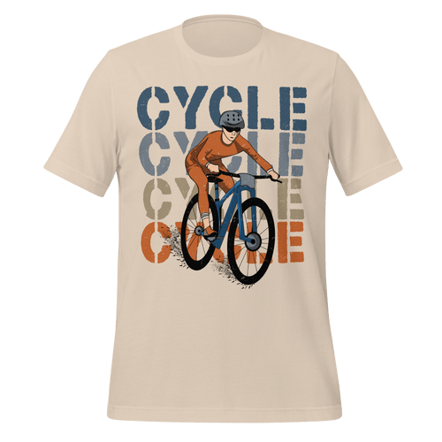 Cycle Retro Block T-Shirt | Vintage Style Bike Rider Tee - Cyclist Hive