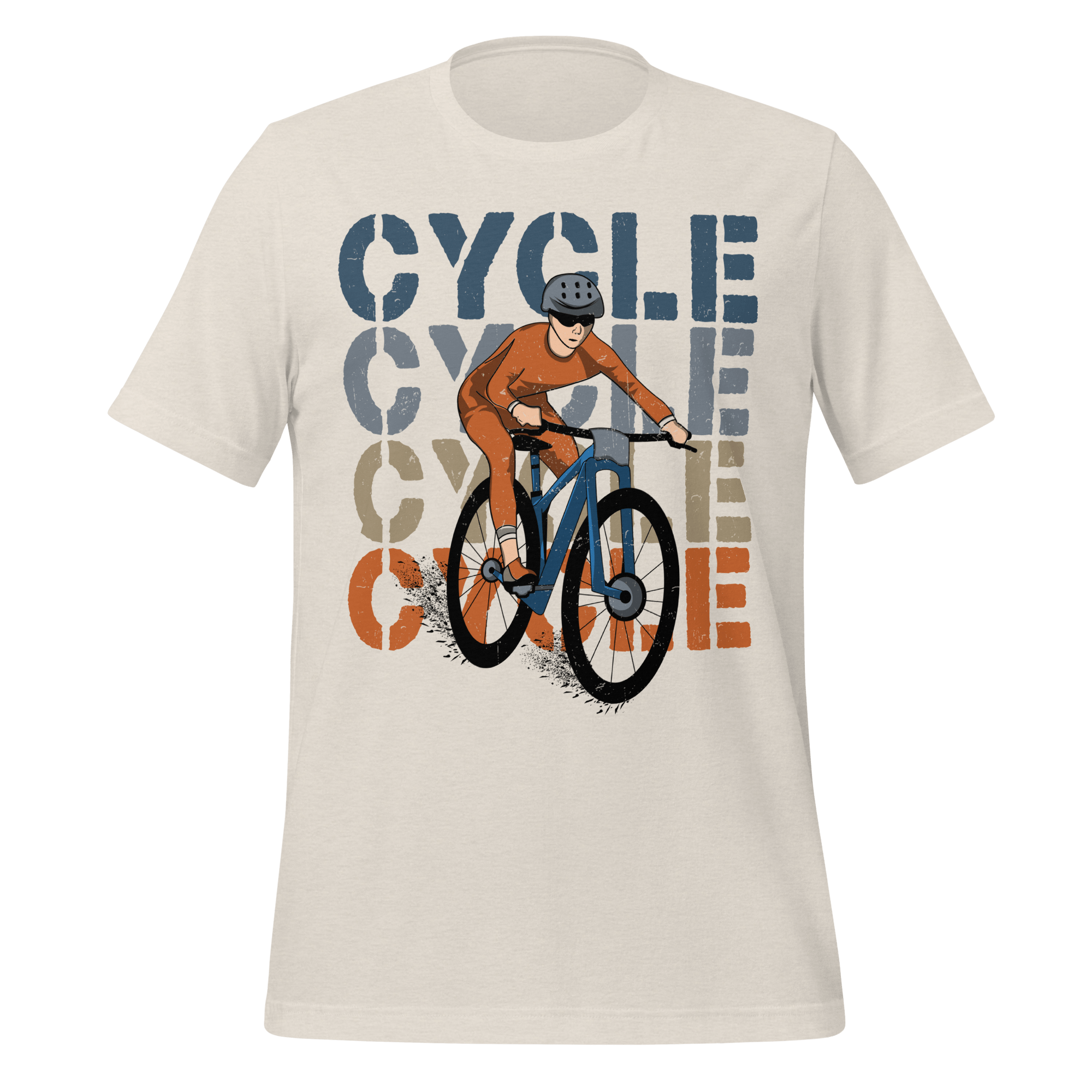 Cycle Retro Block T-Shirt | Vintage Style Bike Rider Tee - Cyclist Hive