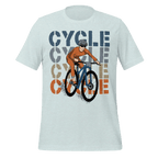 Cycle Retro Block T-Shirt | Vintage Style Bike Rider Tee - Cyclist Hive