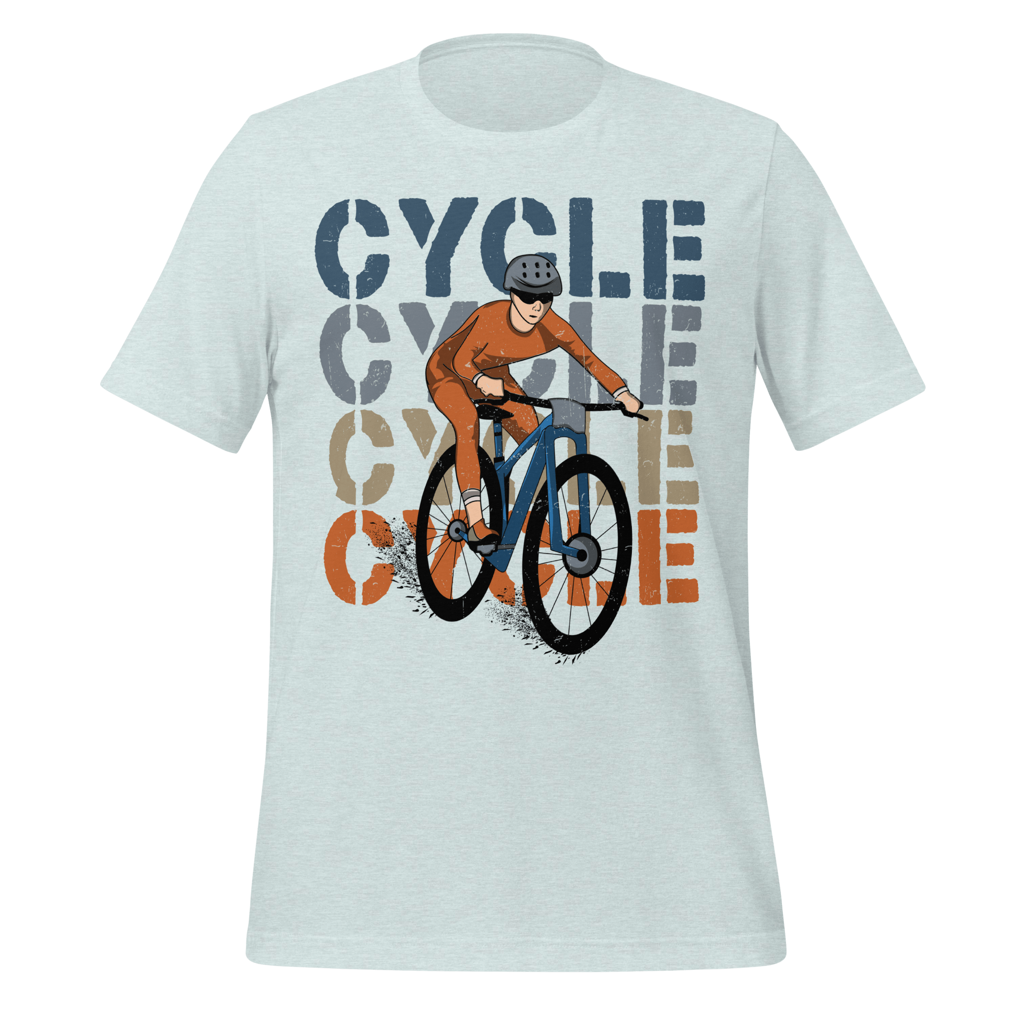 Cycle Retro Block T-Shirt | Vintage Style Bike Rider Tee - Cyclist Hive