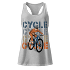 Cycle Retro Block Women’s Racerback Tank Top | Vintage Cycling Graphic - Cyclist Hive