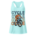 Cycle Retro Block Women’s Racerback Tank Top | Vintage Cycling Graphic - Cyclist Hive