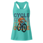 Cycle Retro Block Women’s Racerback Tank Top | Vintage Cycling Graphic - Cyclist Hive