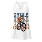 Cycle Retro Block Women’s Racerback Tank Top | Vintage Cycling Graphic - Cyclist Hive