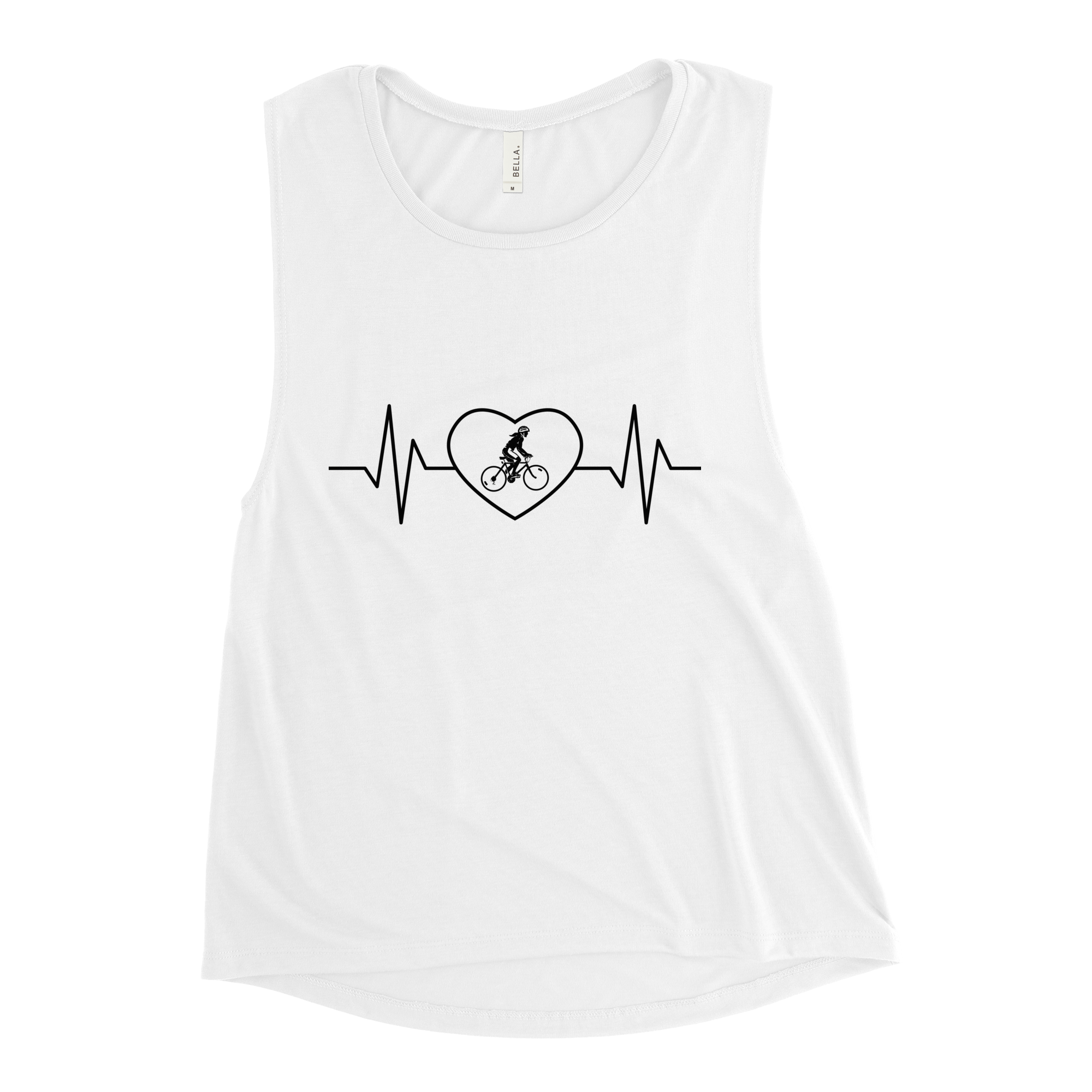 Cycling Heartbeat Women’s Muscle Tank - Cyclist Hive