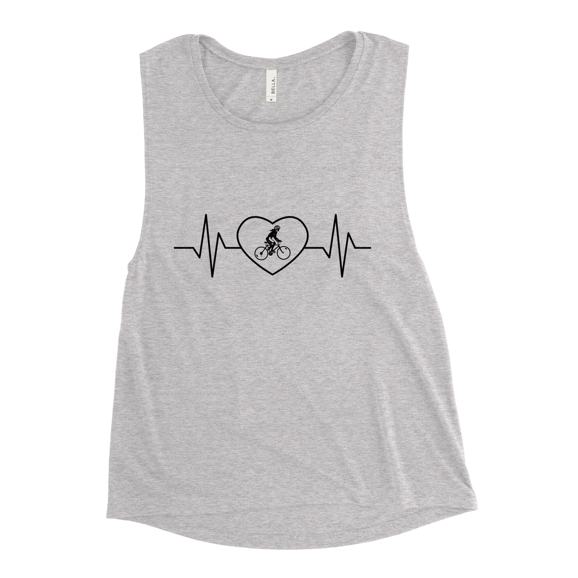Cycling Heartbeat Women’s Muscle Tank - Cyclist Hive