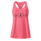 Cycling Heartbeat Women's Racerback Tank Top - Cyclist Hive