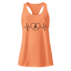 Cycling Heartbeat Women's Racerback Tank Top - Cyclist Hive