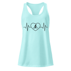 Cycling Heartbeat Women's Racerback Tank Top - Cyclist Hive