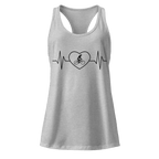 Cycling Heartbeat Women's Racerback Tank Top - Cyclist Hive