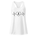 Cycling Heartbeat Women's Racerback Tank Top - Cyclist Hive