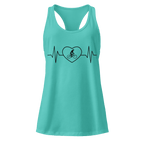 Cycling Heartbeat Women's Racerback Tank Top - Cyclist Hive