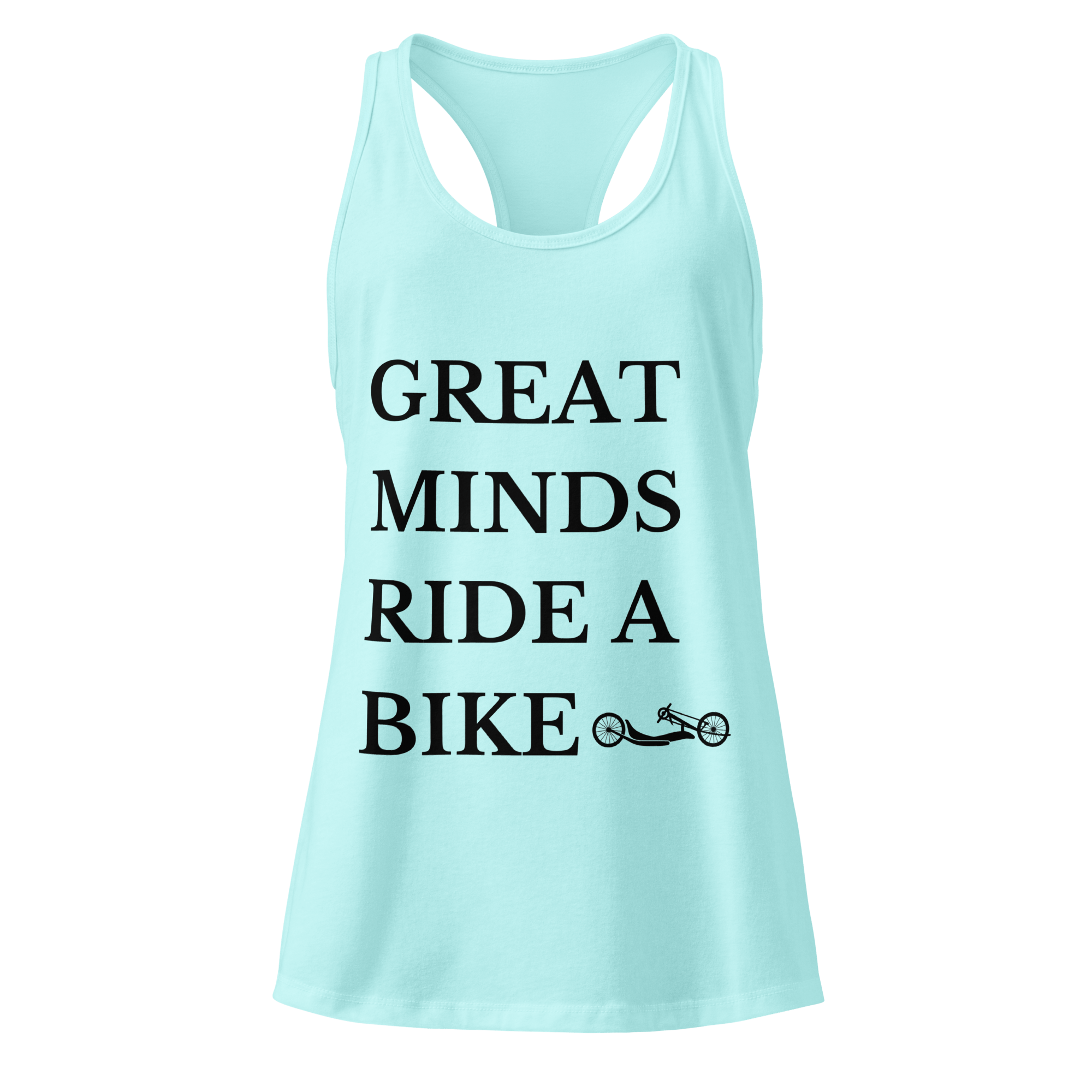 Great Minds Ride a Bike Handcycle Women’s Racerback Tank Top - Cyclist Hive