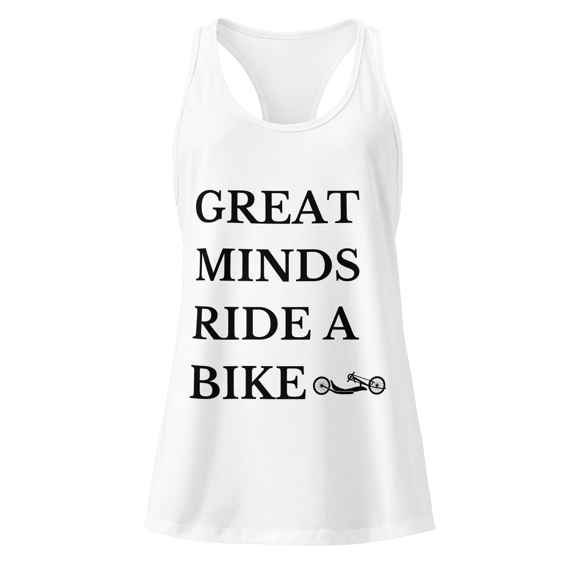 Great Minds Ride a Bike Handcycle Women’s Racerback Tank Top - Cyclist Hive