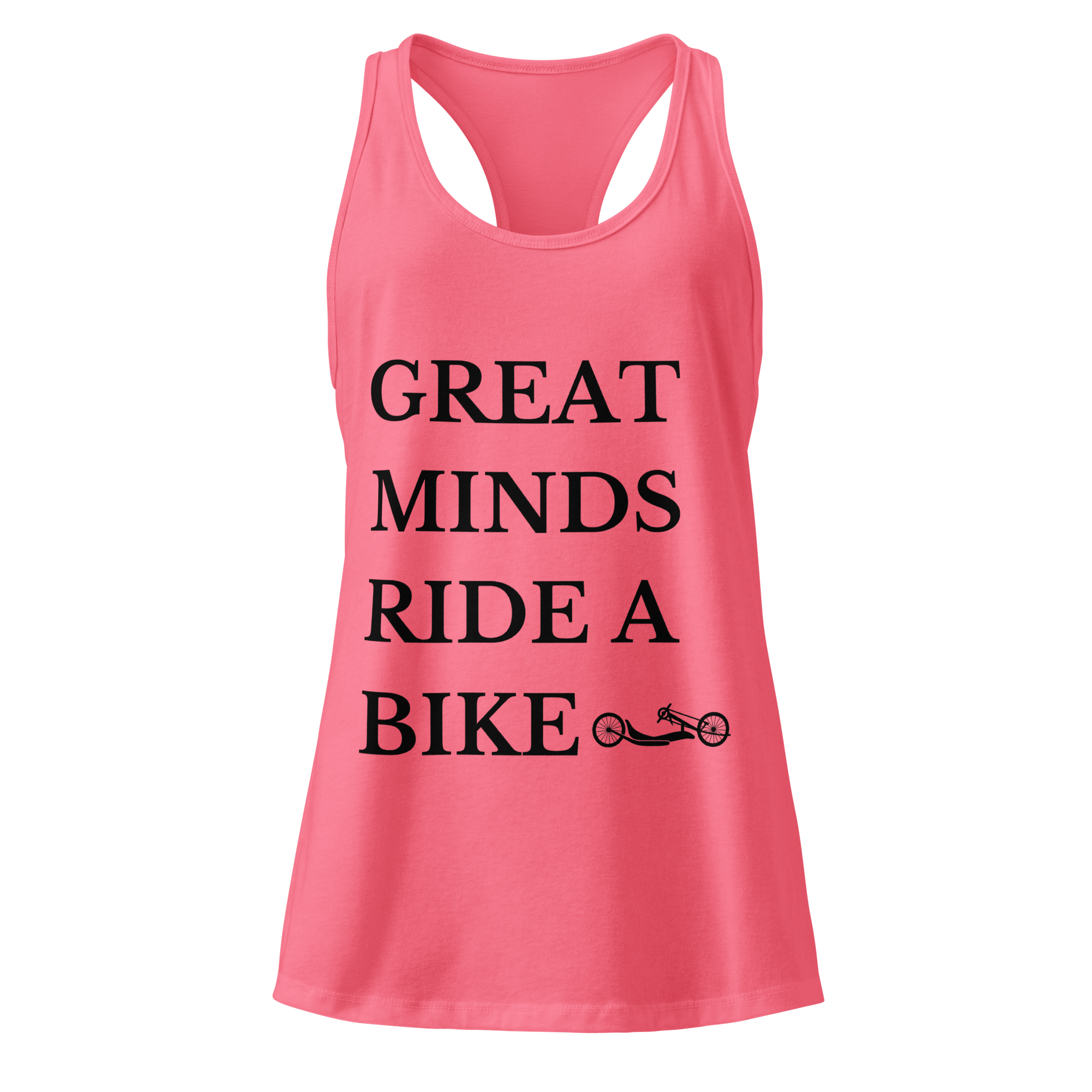 Great Minds Ride a Bike Handcycle Women’s Racerback Tank Top - Cyclist Hive