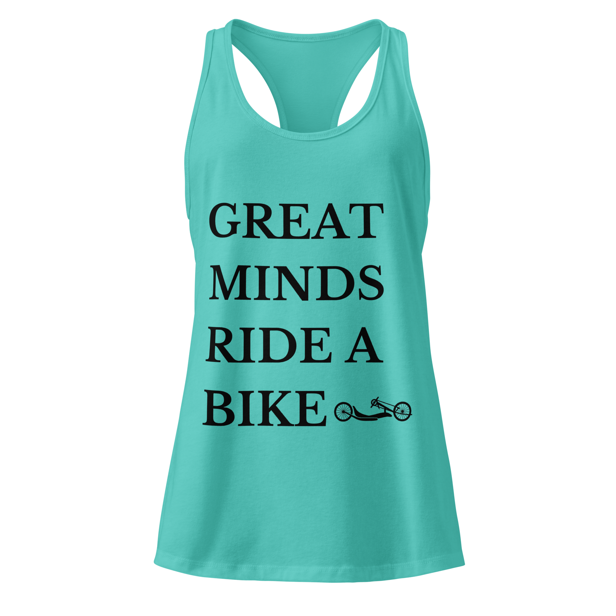 Great Minds Ride a Bike Handcycle Women’s Racerback Tank Top - Cyclist Hive