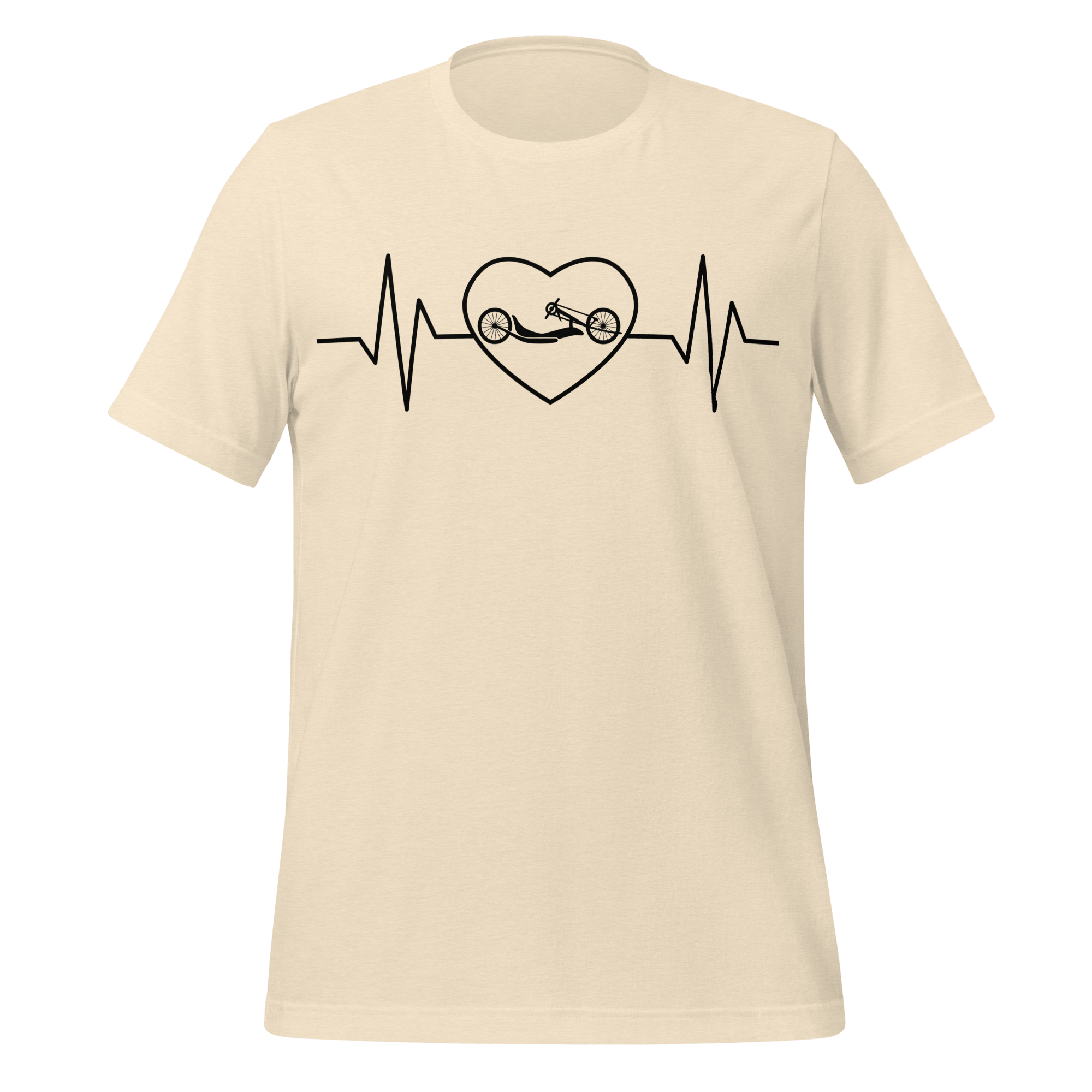 Handcycling Heartbeat T-Shirt | Minimalist Bike Lover Tee - Cyclist Hive