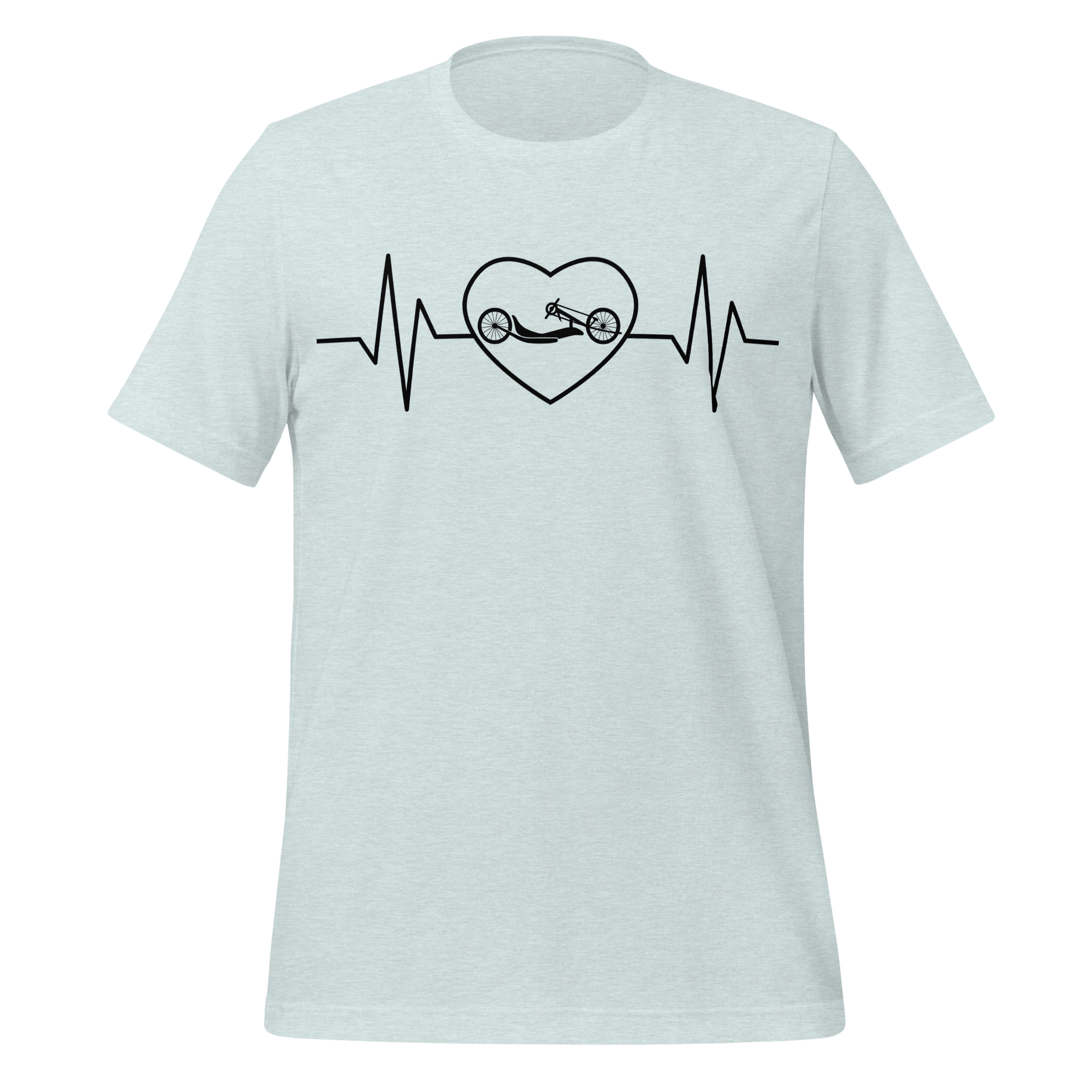 Handcycling Heartbeat T-Shirt | Minimalist Bike Lover Tee - Cyclist Hive