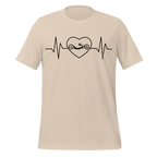 Handcycling Heartbeat T-Shirt | Minimalist Bike Lover Tee - Cyclist Hive
