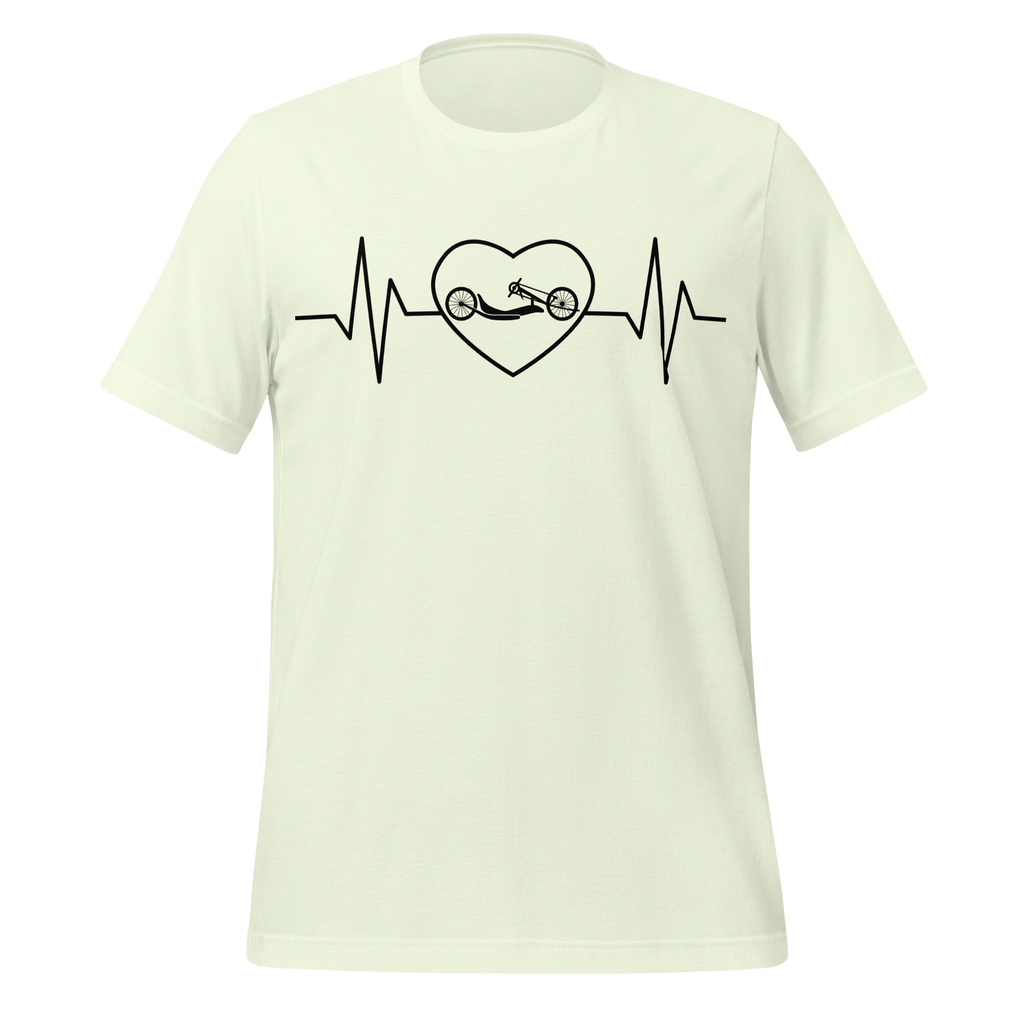 Handcycling Heartbeat T-Shirt | Minimalist Bike Lover Tee - Cyclist Hive