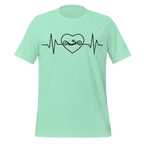 Handcycling Heartbeat T-Shirt | Minimalist Bike Lover Tee - Cyclist Hive