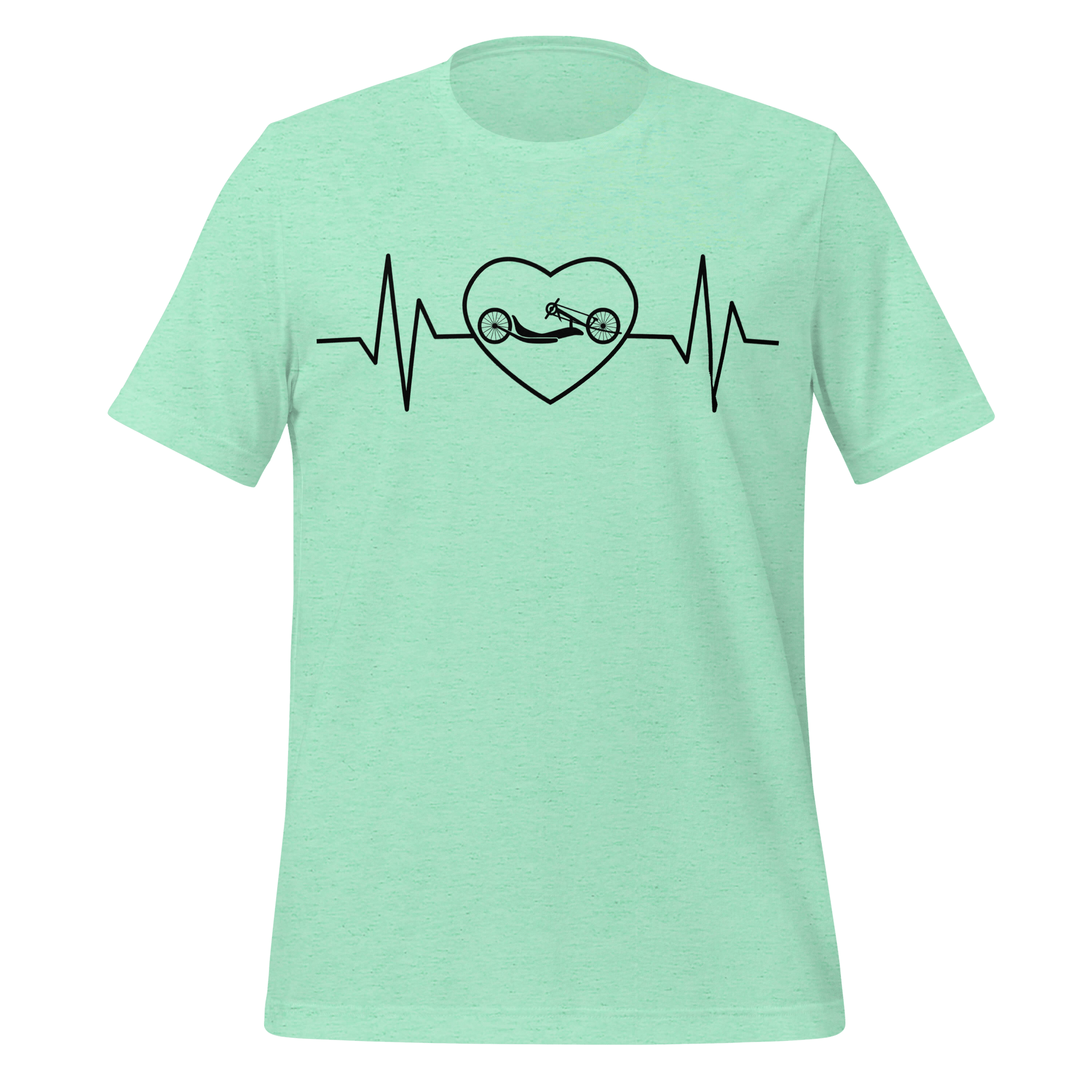 Handcycling Heartbeat T-Shirt | Minimalist Bike Lover Tee - Cyclist Hive