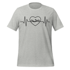 Handcycling Heartbeat T-Shirt | Minimalist Bike Lover Tee - Cyclist Hive