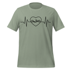 Handcycling Heartbeat T-Shirt | Minimalist Bike Lover Tee - Cyclist Hive