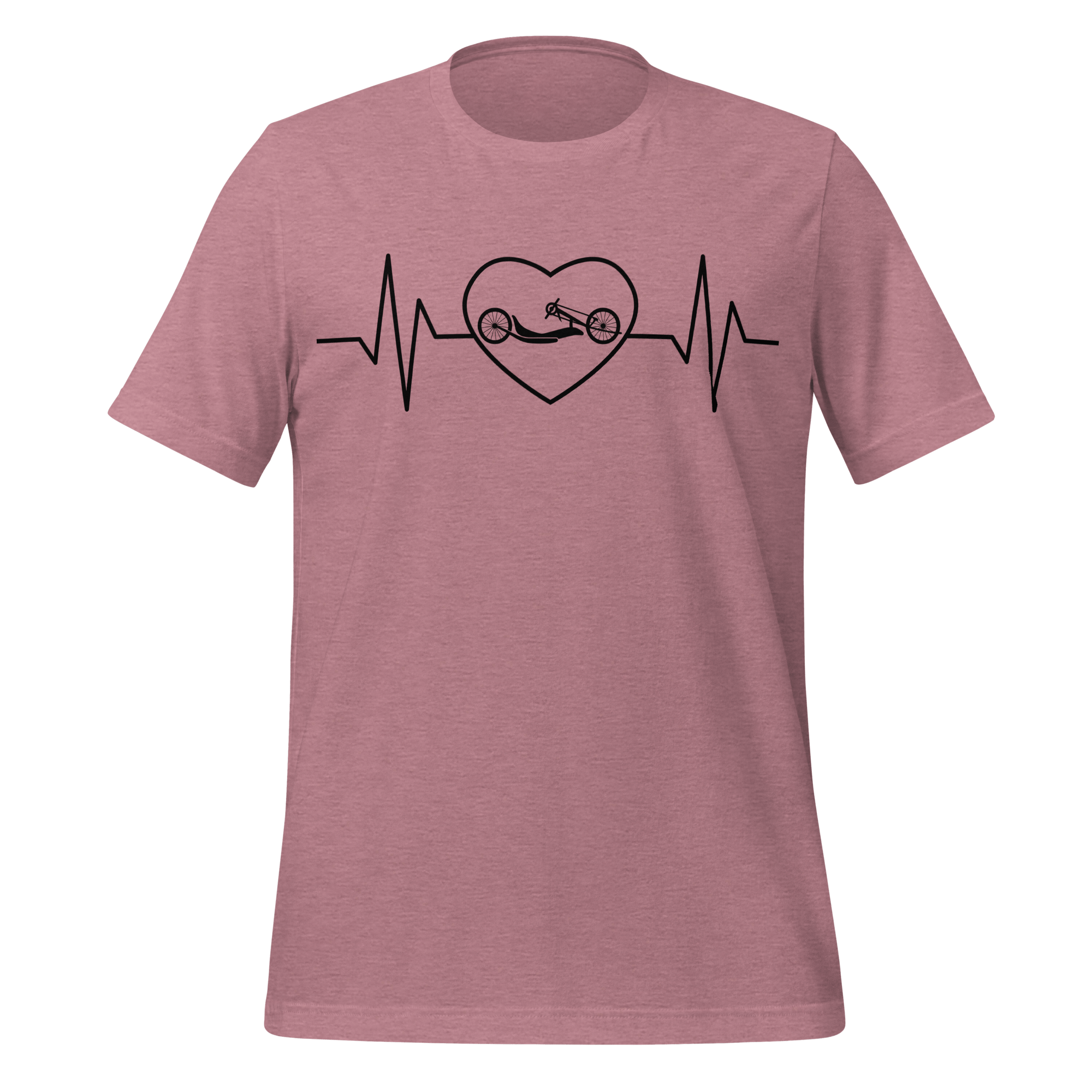 Handcycling Heartbeat T-Shirt | Minimalist Bike Lover Tee - Cyclist Hive