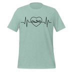 Handcycling Heartbeat T-Shirt | Minimalist Bike Lover Tee - Cyclist Hive