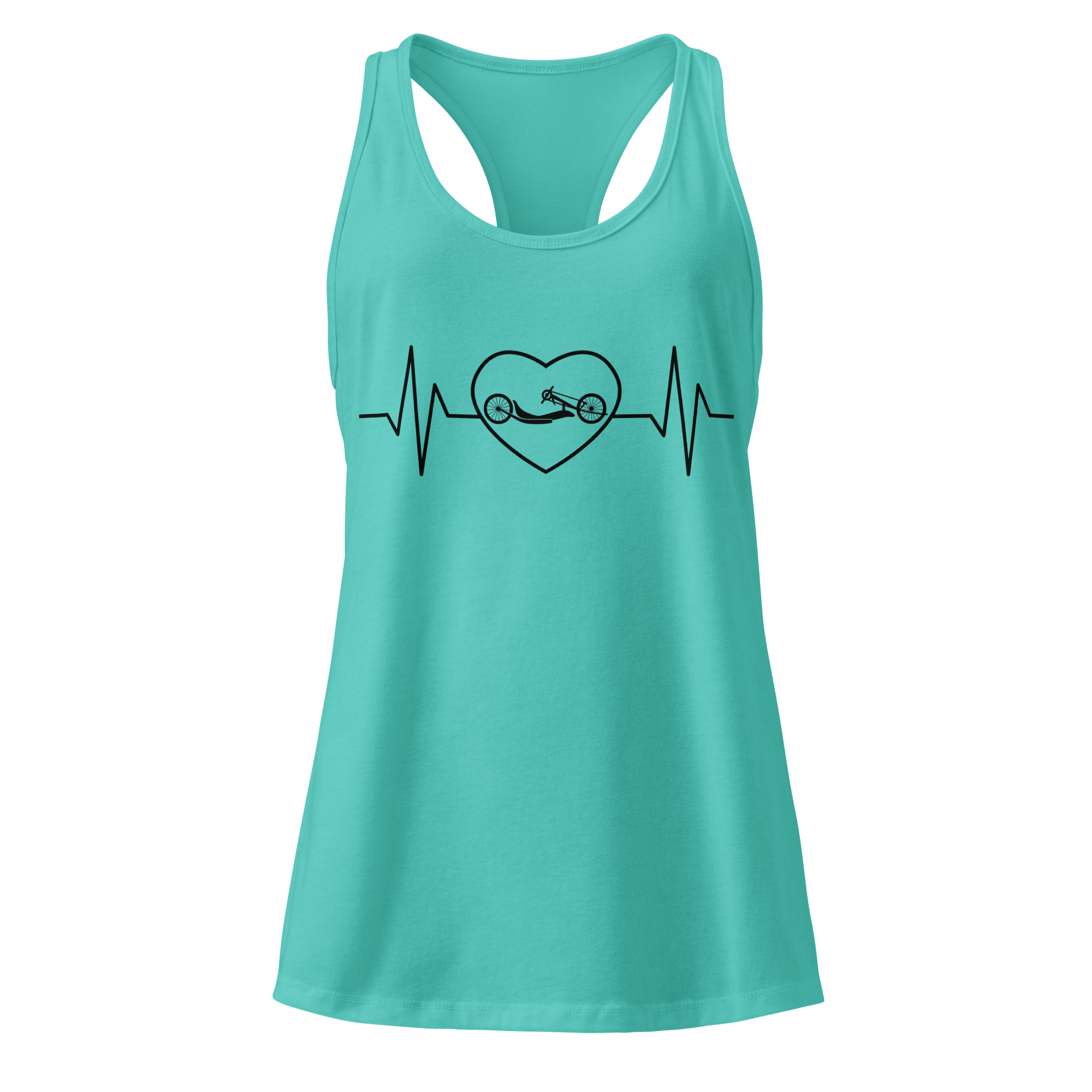 Handcycling Heartbeat Women’s Racerback Tank | Minimalist Cycling Top - Cyclist Hive