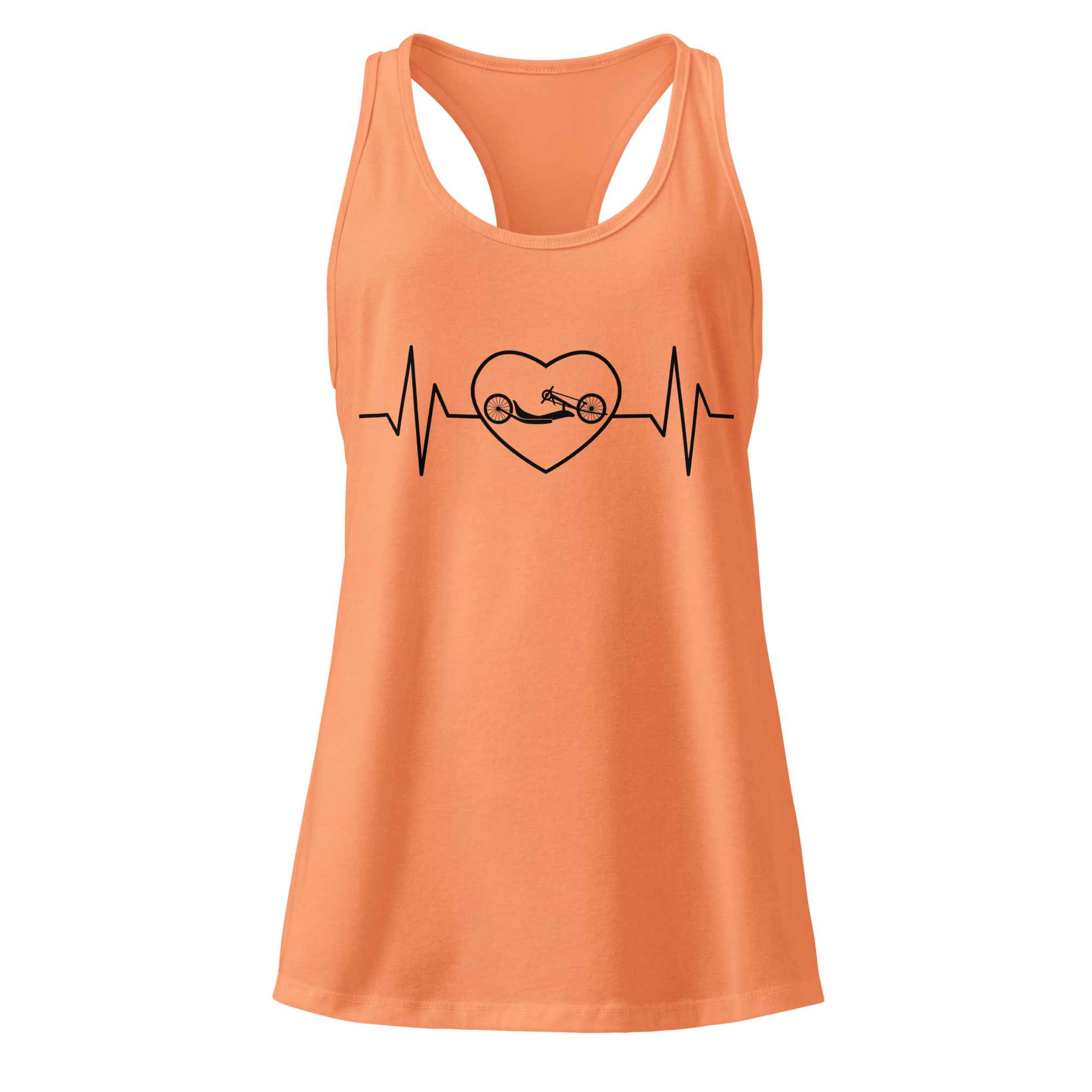 Handcycling Heartbeat Women’s Racerback Tank | Minimalist Cycling Top - Cyclist Hive