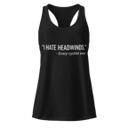 I Hate Headwinds | Women’s Cycling Racerback Tank - Cyclist Hive