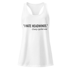 I Hate Headwinds | Women’s Cycling Racerback Tank - Cyclist Hive