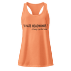 I Hate Headwinds | Women’s Cycling Racerback Tank - Cyclist Hive